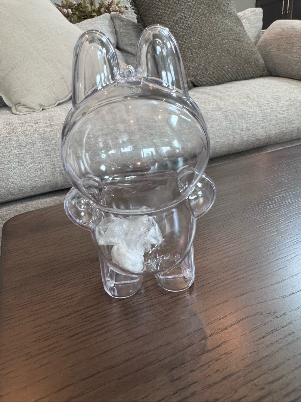 Clear Labubu Figurine Display Case - Transparent Acrylic
